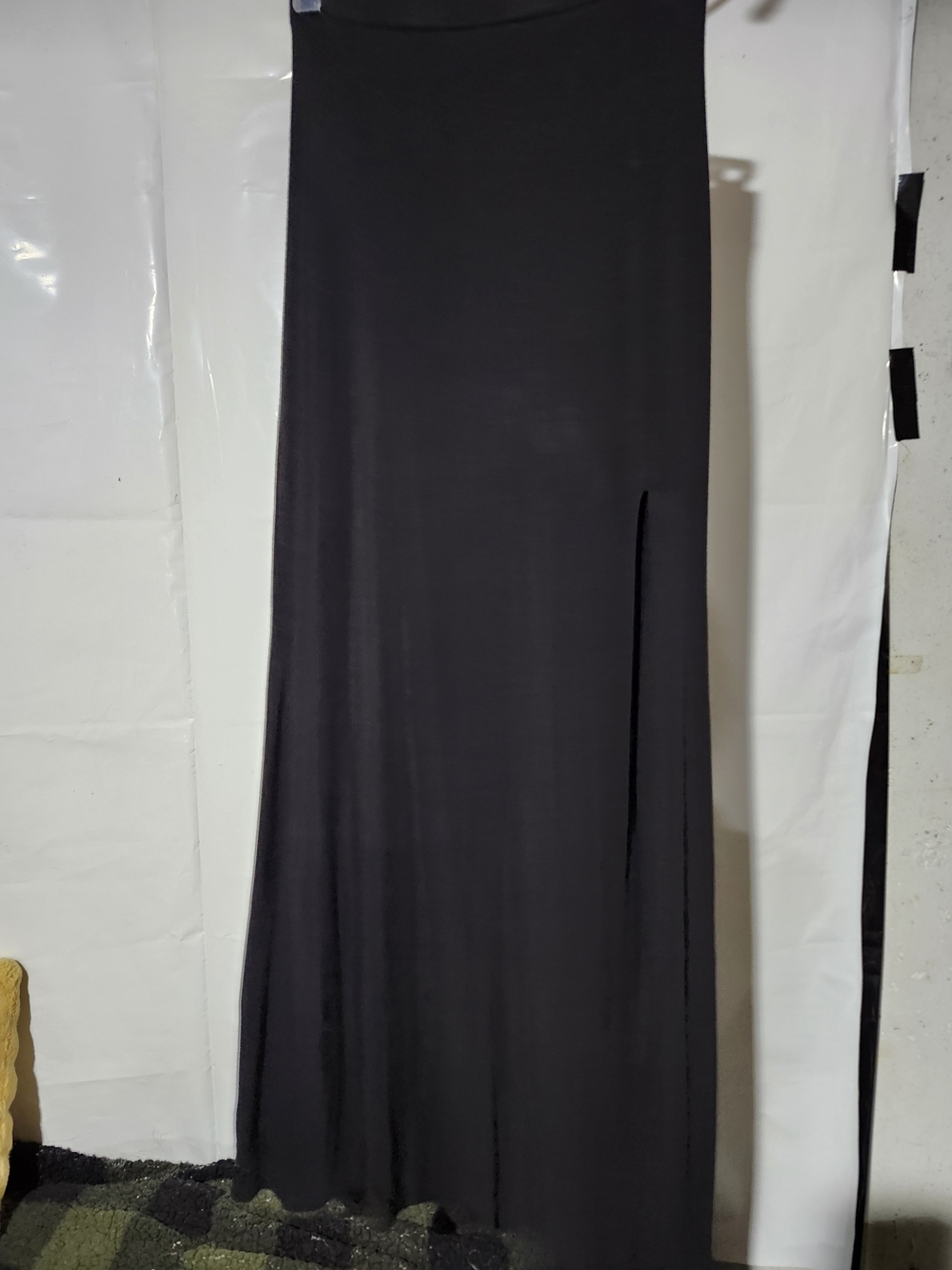 Charlotte Russe Black Maxi Skirt with Side Slit Detail
